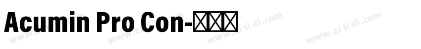 Acumin Pro Con字体转换